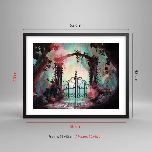 Poster in black frame - Secret Garden - 50x40 cm