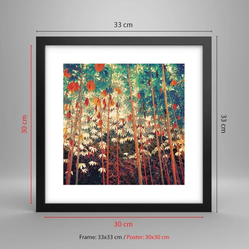 Poster in black frame - Secret Life of Leaves - 30x30 cm