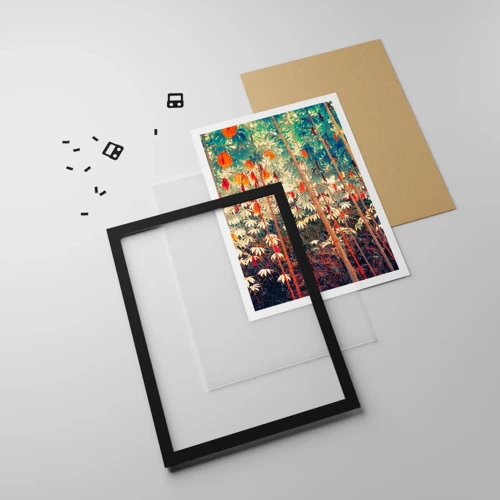 Poster in black frame - Secret Life of Leaves - 50x70 cm