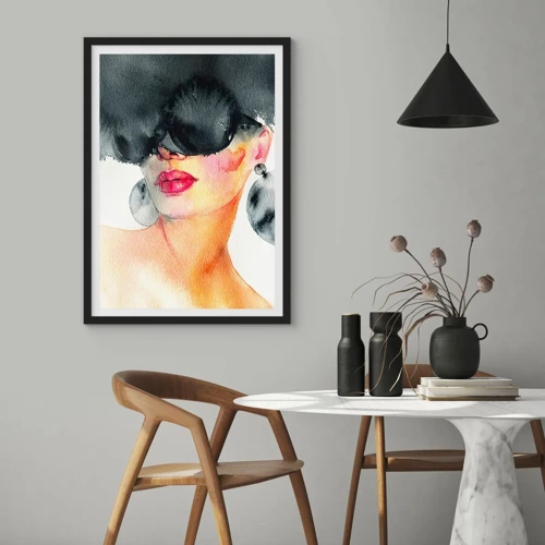 Poster in black frame - Secret of Elegance - 30x40 cm