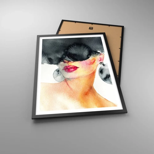 Poster in black frame - Secret of Elegance - 50x70 cm