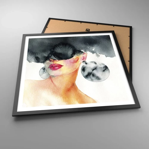 Poster in black frame - Secret of Elegance - 60x60 cm