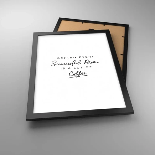 Poster in black frame - Secret of Success - 30x40 cm