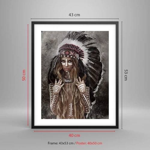 Poster in black frame - Secret of the Power of the Tribe - 40x50 cm