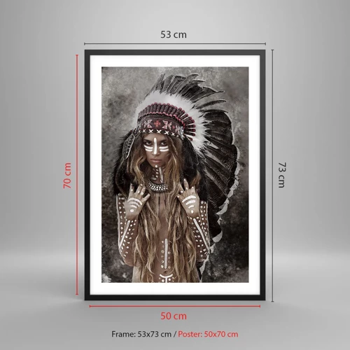 Poster in black frame - Secret of the Power of the Tribe - 50x70 cm