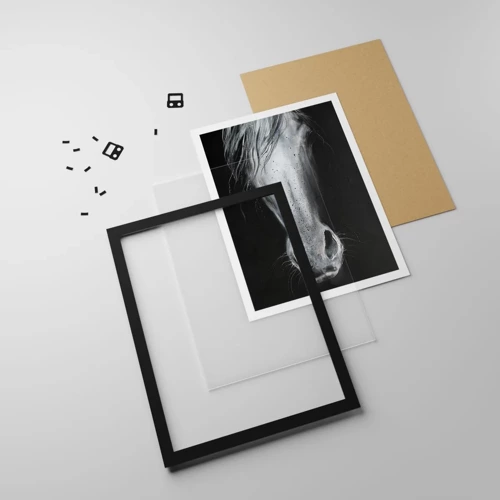 Poster in black frame - Seductive Look - 61x91 cm