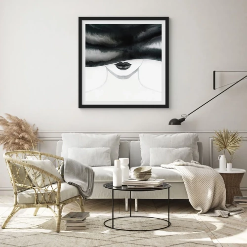 Poster in black frame - Sensual Secret - 30x30 cm