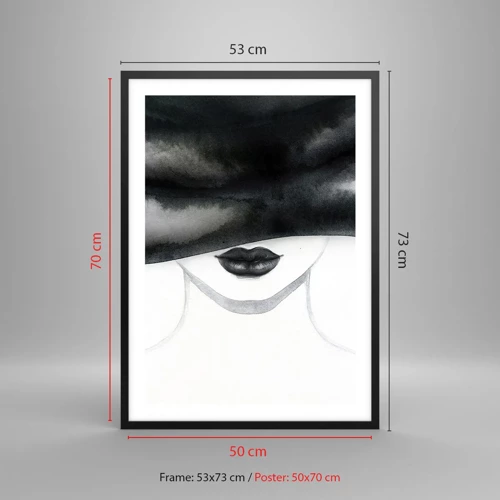 Poster in black frame - Sensual Secret - 50x70 cm