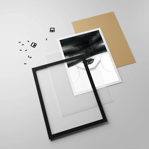 Poster in black frame - Sensual Secret - 50x70 cm