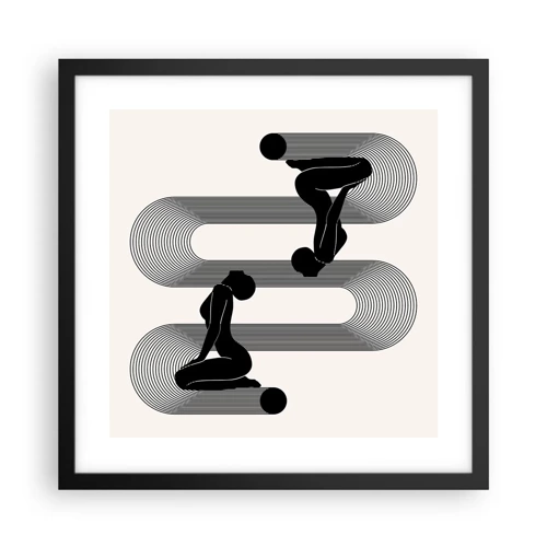 Poster in black frame - Sensual Symmetry - 40x40 cm