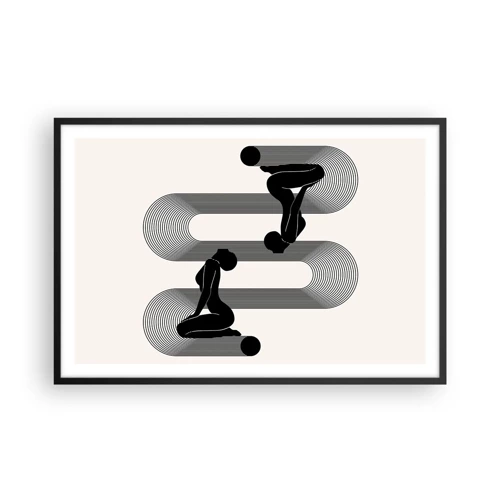 Poster in black frame - Sensual Symmetry - 91x61 cm