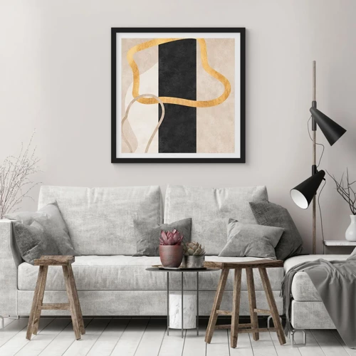 Poster in black frame - Shapes in Loops - 30x30 cm