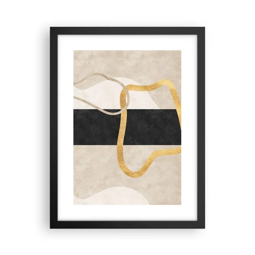 Poster in black frame - Shapes in Loops - 30x40 cm