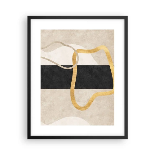 Poster in black frame - Shapes in Loops - 40x50 cm