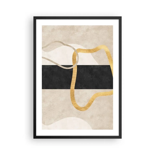 Poster in black frame - Shapes in Loops - 50x70 cm