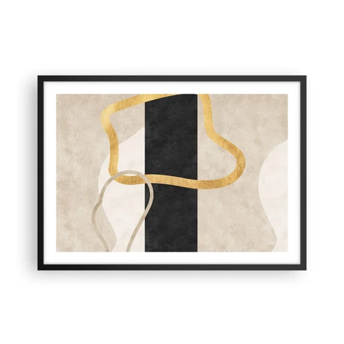 Poster in black frame - Shapes in Loops - 70x50 cm