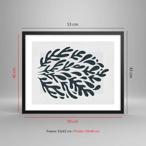 Poster in black frame - Shapes of Nature - 50x40 cm