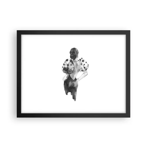 Poster in black frame - She Passed by - 40x30 cm