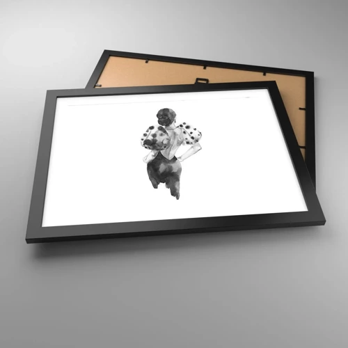 Poster in black frame - She Passed by - 40x30 cm