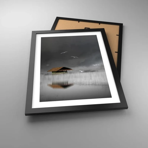 Poster in black frame - Shelter from the Rain - 30x40 cm