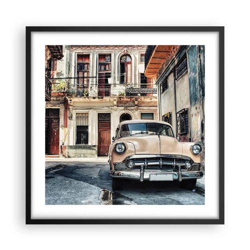 Poster in black frame - Siesta in Havana - 50x50 cm