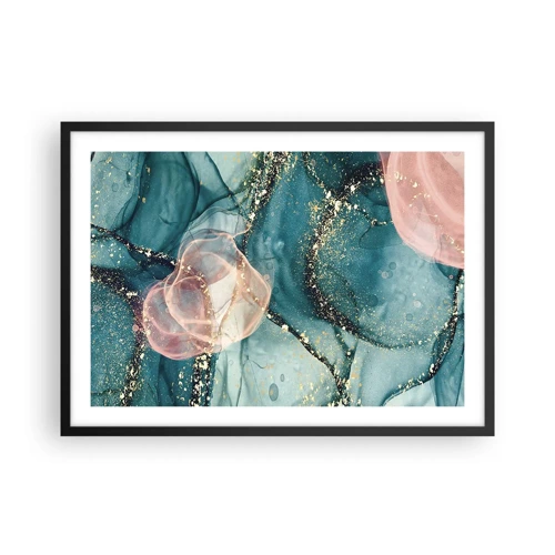 Poster in black frame - Silm Blue, Tulle Pink - 70x50 cm