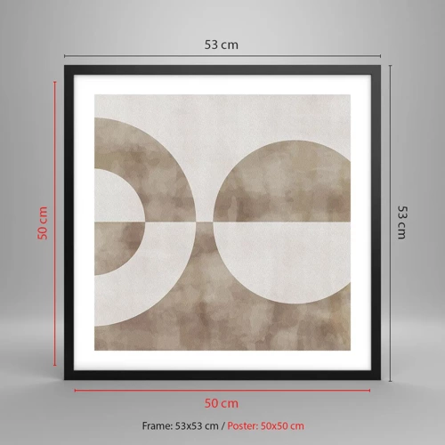 Poster in black frame - Similarities and Differences - 50x50 cm