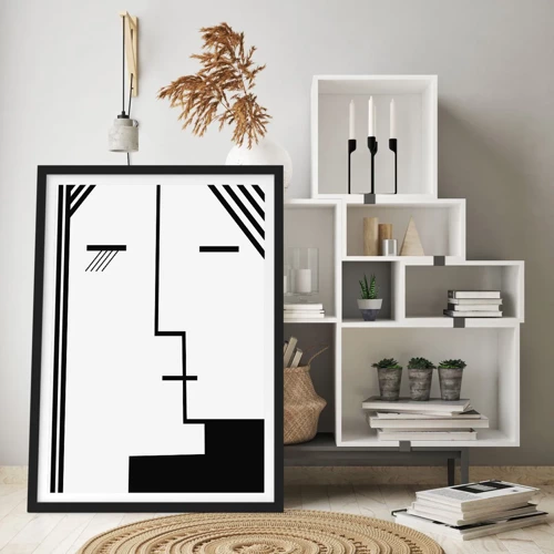 Poster in black frame - Simply a Kiss - 30x40 cm