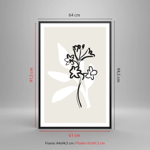 Poster in black frame - Sketch for Herbarium - 61x91 cm