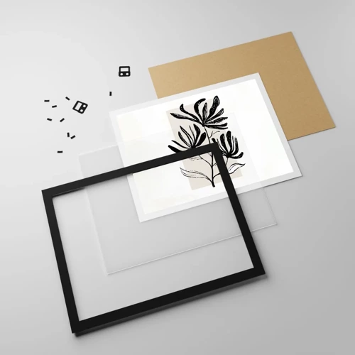 Poster in black frame - Sketch for a Herbarium - 40x30 cm