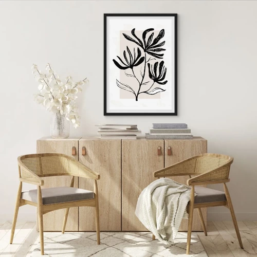 Poster in black frame - Sketch for a Herbarium - 70x100 cm