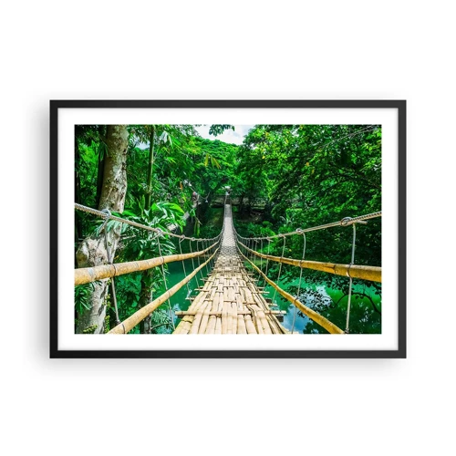 Poster in black frame - Small Bridge over the Green - 70x50 cm