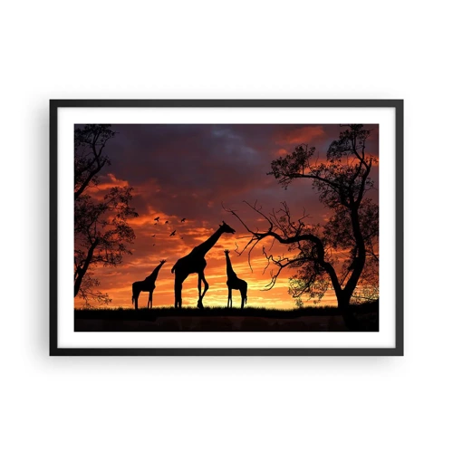 Poster in black frame - Small Dinner among Close Ones - 70x50 cm