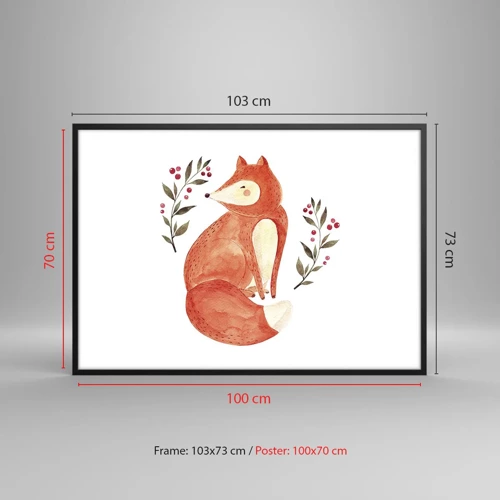 Poster in black frame - Small Ginger - 100x70 cm