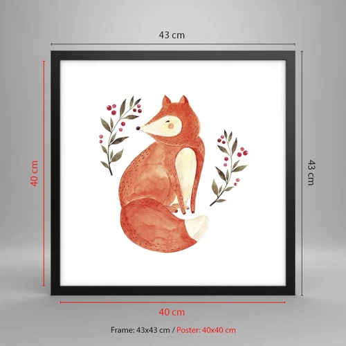 Poster in black frame - Small Ginger - 40x40 cm