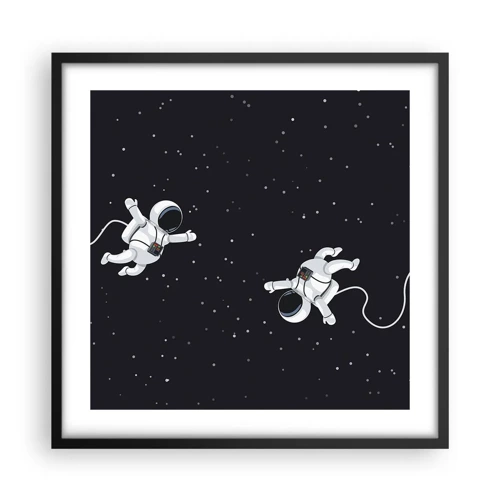 Poster in black frame - Space Dance - 50x50 cm