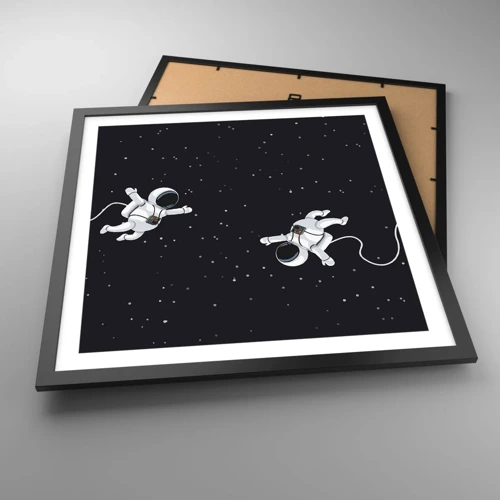 Poster in black frame - Space Dance - 50x50 cm