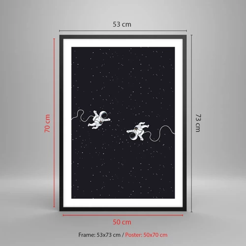 Poster in black frame - Space Dance - 50x70 cm