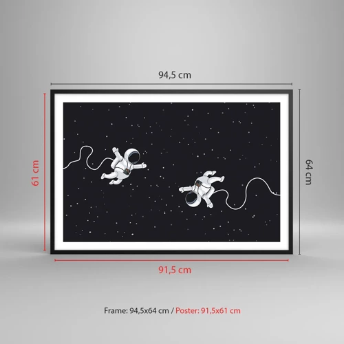 Poster in black frame - Space Dance - 91x61 cm