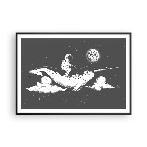 Poster in black frame - Space Rider - 100x70 cm