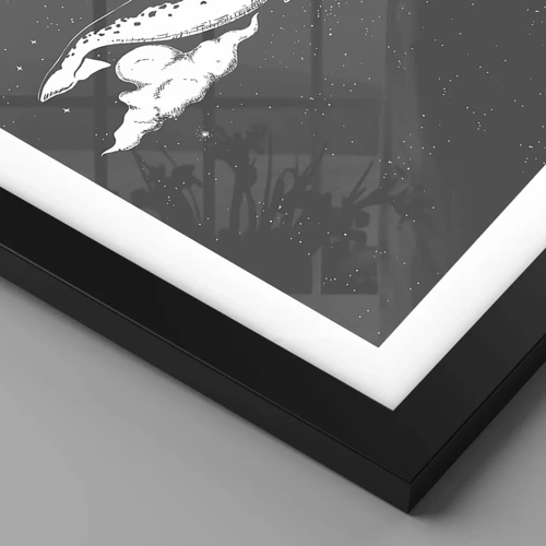 Poster in black frame - Space Rider - 100x70 cm