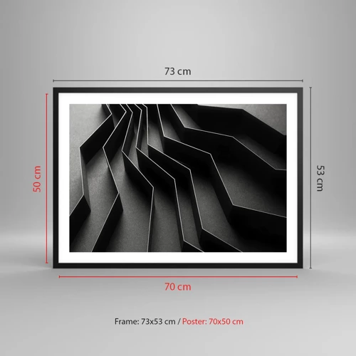 Poster in black frame - Spacial Order - 70x50 cm