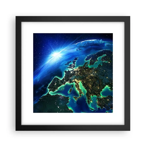 Poster in black frame - Sparkling Europe - 30x30 cm