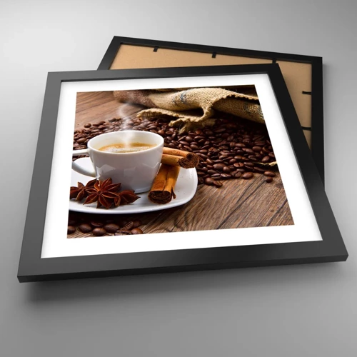 Poster in black frame - Spicy Flavour and Aroma - 30x30 cm