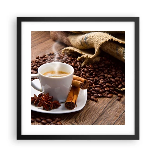 Poster in black frame - Spicy Flavour and Aroma - 40x40 cm