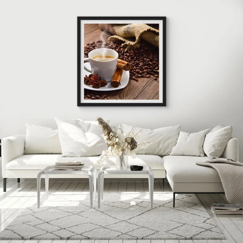 Poster in black frame - Spicy Flavour and Aroma - 40x40 cm