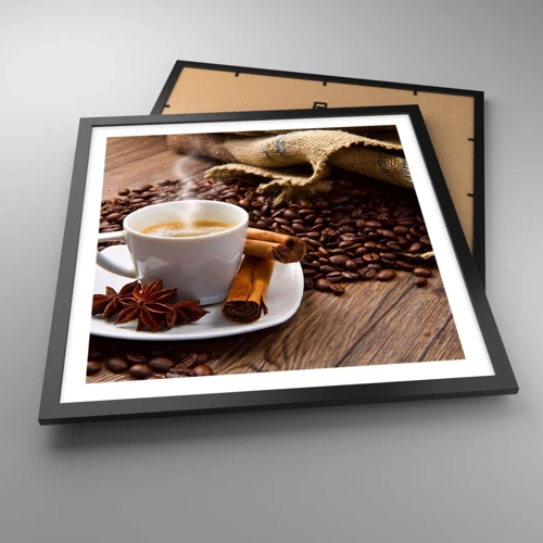 Poster in black frame - Spicy Flavour and Aroma - 50x50 cm