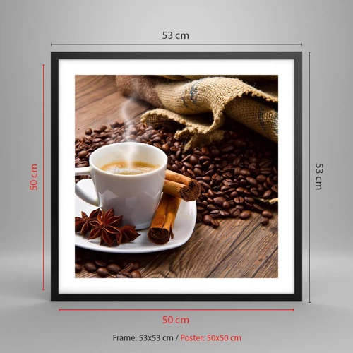 Poster in black frame - Spicy Flavour and Aroma - 50x50 cm