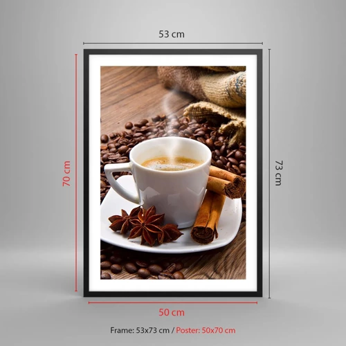 Poster in black frame - Spicy Flavour and Aroma - 50x70 cm