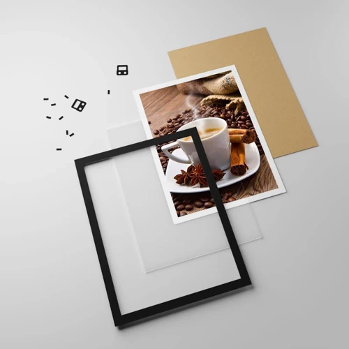 Poster in black frame - Spicy Flavour and Aroma - 50x70 cm